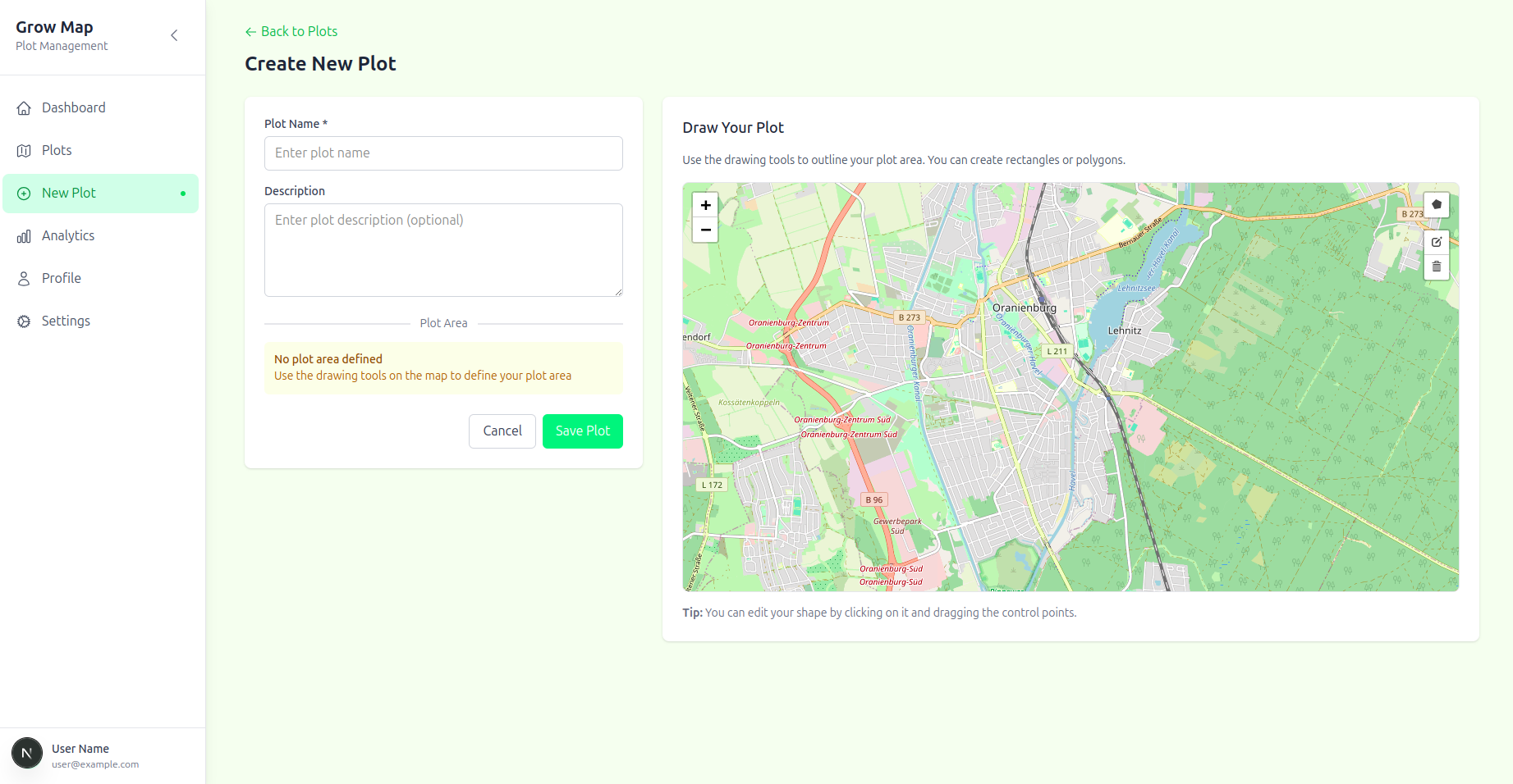 das user dashboard